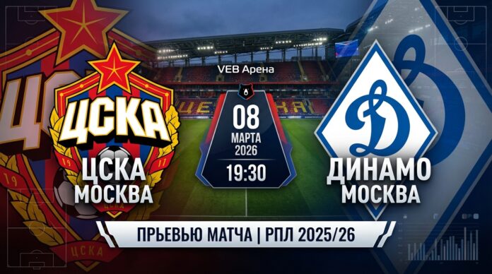 ЦСКА — Динамо: прогноз и ставка на матч РПЛ 8 марта 2026 года