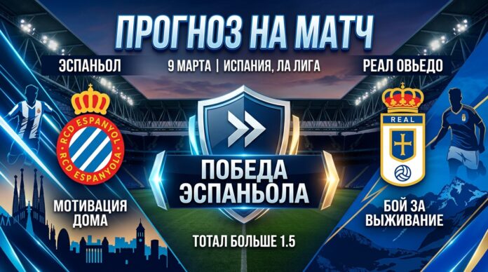 Эспаньол — Реал Овьедо: прогноз и ставка на матч Ла Лиги 9 марта 2026 года