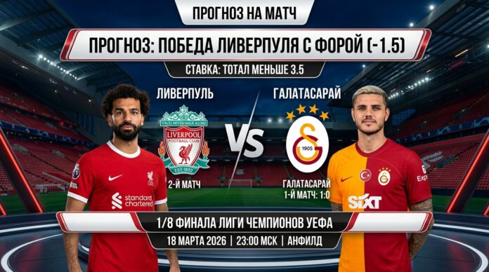 Ливерпуль — Галатасарай: прогноз и ставка на матч Лиги чемпионов 18 марта 2026 года