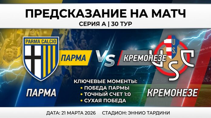 Парма — Кремонезе: прогноз и ставки на матч Серии А 21 марта 2026 года