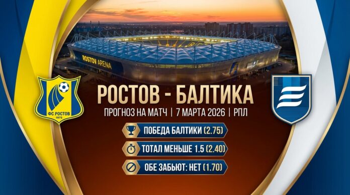Прогноз на матч Ростов – Балтика 7 марта 2026: статистика и ставки на 20-й тур РПЛ