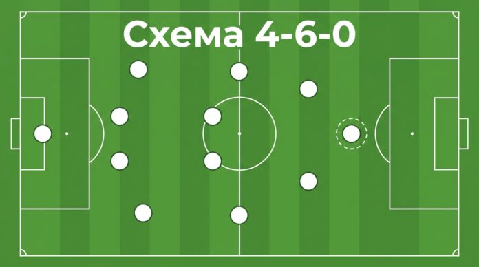 Схема 4-6-0 в футболе — построение без чистого нападающего