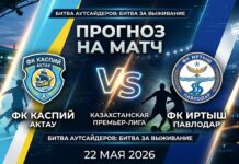 Каспий – Иртыш: прогноз и ставка на матч КПЛ 22 мая 2026 года