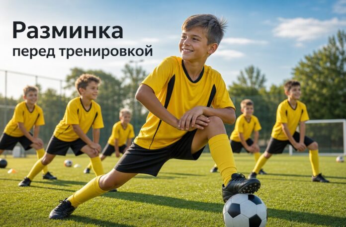 Футбольная разминка для детей: упражнения с мячом и без Футбольная разминка для детей: упражнения с мячом и без
