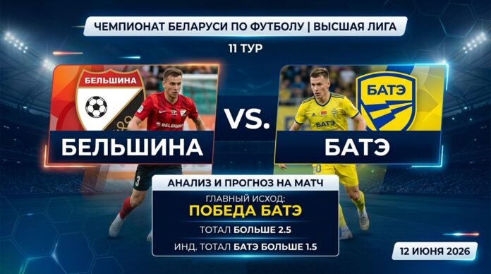 Белшина – БАТЭ: прогноз и ставка на матч Высшей лиги Беларуси 12 июня 2026