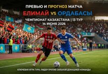 Елимай – Ордабасы: прогноз и ставка на матч КПЛ 14 июня 2026 года
