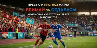 Елимай – Ордабасы: прогноз и ставка на матч КПЛ 14 июня 2026 года