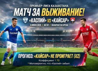 Каспий – Кайсар: прогноз и ставка на матч КПЛ 14 июня 2026 года