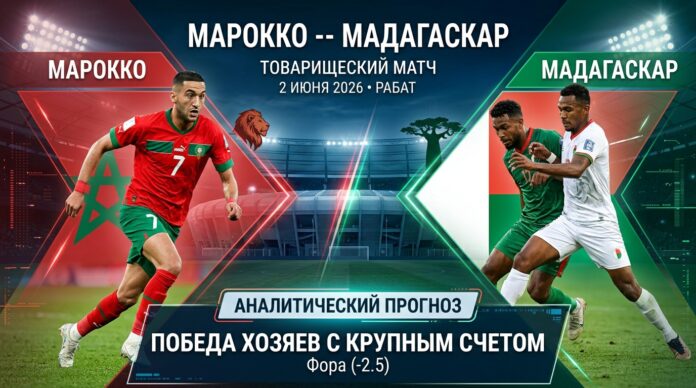 Марокко – Мадагаскар: прогноз и ставка на товарищеский матч 2 июня 2026