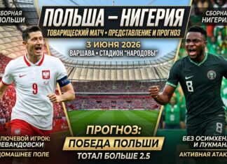 Польша – Нигерия: прогноз и ставка на товарищеский матч 3 июня 2026