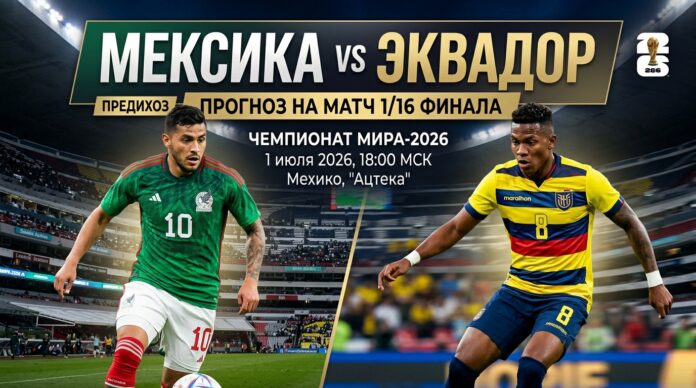 Мексика – Эквадор: прогноз и ставка на матч 1/16 финала ЧМ-2026 по футболу 1 июля