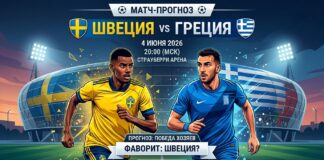 Швеция – Греция: прогноз и ставка на товарищеский матч 4 июня 2026