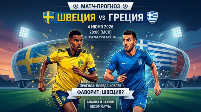Швеция – Греция: прогноз и ставка на товарищеский матч 4 июня 2026