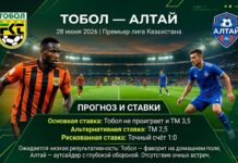 Тобол – Алтай: прогноз и ставка на матч Премьер-лиги Казахстана 28 июня 2026 года