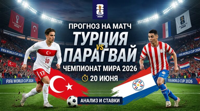 Турция – Парагвай: прогноз и ставки на матч Чемпионата мира 2026 20 июня
