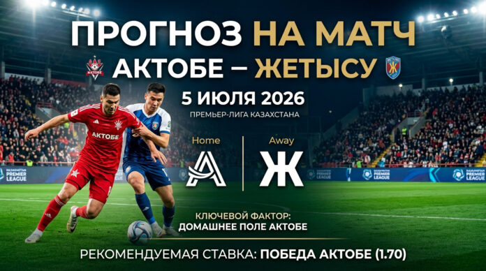Актобе – Жетысу: прогноз и ставка на матч Премьер-лиги Казахстана 5 июля 2026