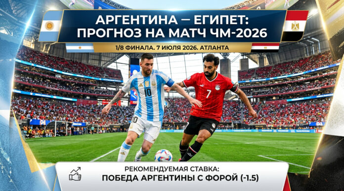 Аргентина – Египет: прогноз и ставка на матч 1/8 финала ЧМ-2026 7 июля