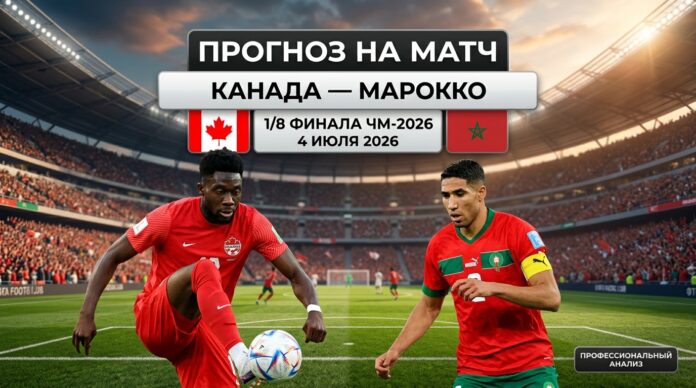Прогноз на матч 1/8 финала ЧМ-2026: Канада — Марокко 4 июля 2026 Канада — Марокко: прогноз и ставка на матч 1/8 финала ЧМ-2026 4 июля