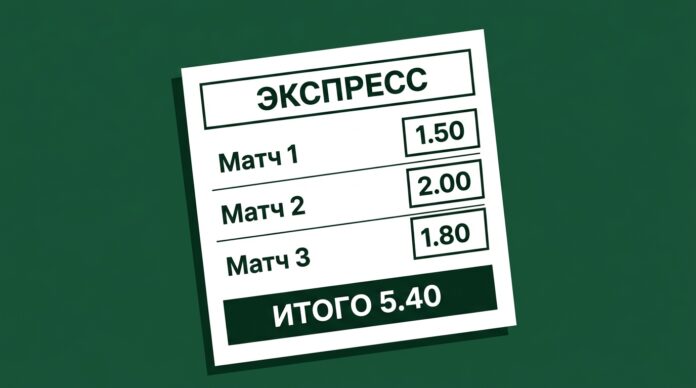 Экспресс в ставках на футбол Экспресс в ставках на футбол — купон из трёх матчей с общим коэффициентом 5.40