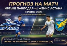 Прогноз на матч Иртыш – Женис 11 июля 2026: анализ и ставки Иртыш – Женис: прогноз и ставка на матч КПЛ 11 июля 2026