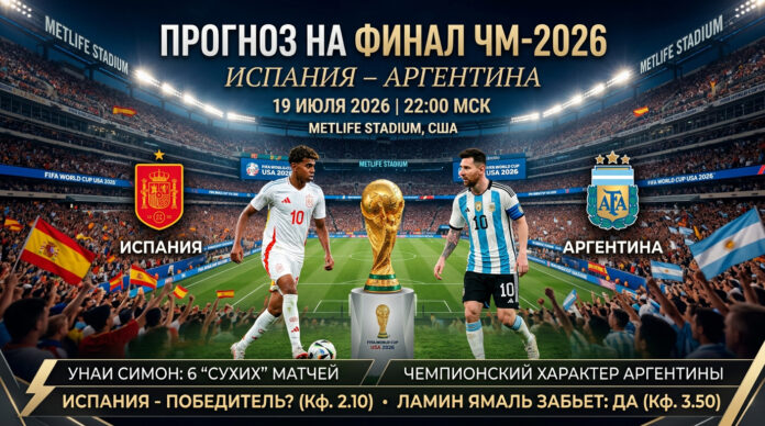 Испания – Аргентина: прогноз и ставка на финал ЧМ-2026 19 июля