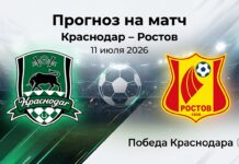 Краснодар – Ростов: прогноз и ставка на товарищеский матч 11.07.2026