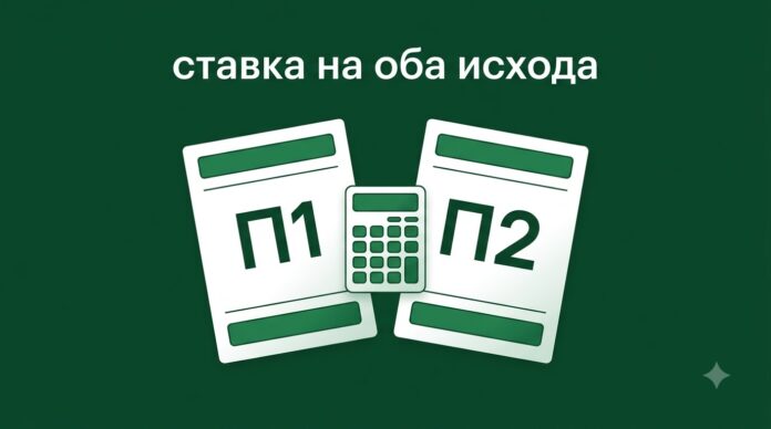 Ставка на оба исхода одного матча — два купона П1 и П2