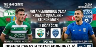Нью-Сейнтс – Сабах Баку: прогноз и ставка на Лигу чемпионов 14 июля 2026