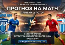 Пари НН – Ротор: прогноз и ставка на матч Первой лиги 12.07.2026