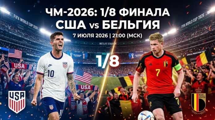США – Бельгия: прогноз и ставка на матч 1/8 финала ЧМ-2026 7 июля