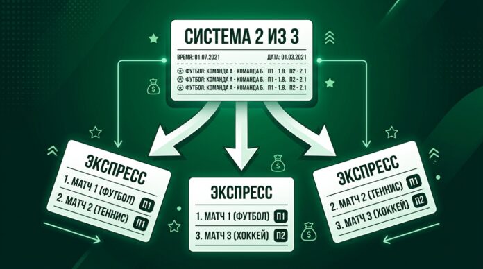 Система 2 из 3 в ставках — как купон делится на три экспресса