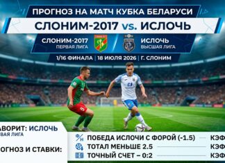 Слоним-2017 – Ислочь: прогноз и ставка на Кубок Беларуси 18.07.2026