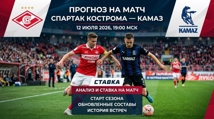 Спартак Кострома – КАМАЗ: прогноз и ставка на матч Первой лиги 12.07.2026