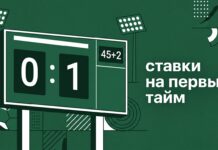 Ставки на первый тайм в футболе — табло с временем 45+2