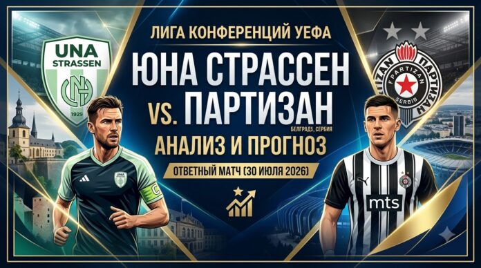 УНА Штрассен – Партизан: прогноз и ставка на матч Лиги конференций 30 июля 2026