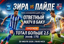 Зиря – Пайде: прогноз и ставка на матч Лиги конференций 30 июля 2026
