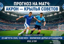 Прогноз на матч Акрон – Крылья Советов 23 августа 2026: волжское дерби аутсайдеров Акрон – Крылья Советов: прогноз и ставка на матч РПЛ 23.08.2026