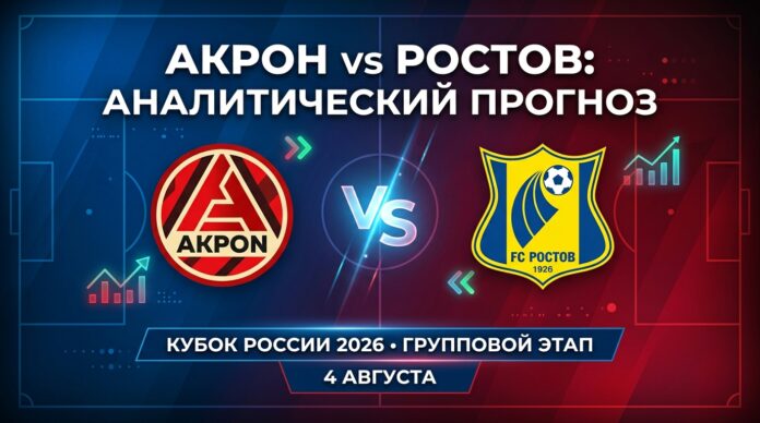 Акрон – Ростов: прогноз и ставка на матч Кубка России 4 августа 2026