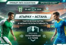Атырау – Астана: прогноз и ставка на матч КПЛ 30 августа 2026