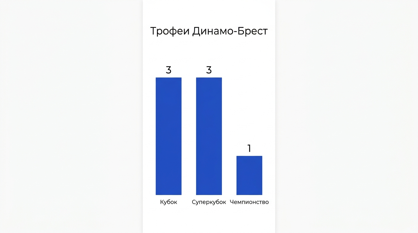 Трофеи Динамо-Брест: Кубки, Суперкубки и чемпионство