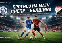 Днепр – Белшина: прогноз и ставка на матч Высшей лиги 14.08.2026