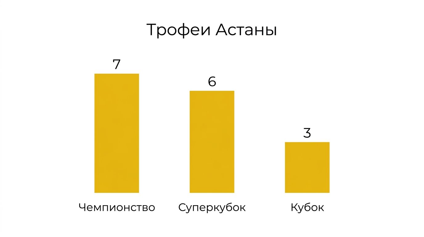 Трофеи ФК Астана: чемпионства, Суперкубки и Кубки Казахстана