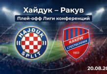 Хайдук – Ракув: прогноз и ставка на матч Лиги конференций 20 августа 2026