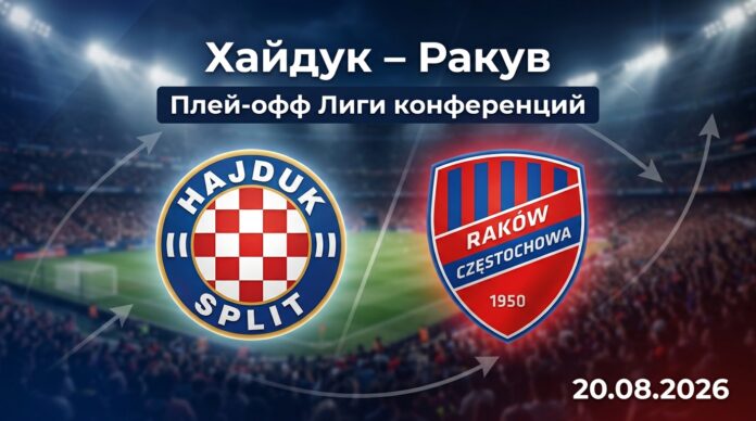 Хайдук – Ракув: аналитический прогноз на плей-офф Лиги конференций 20.08.2026 Хайдук – Ракув: прогноз и ставка на матч Лиги конференций 20 августа 2026