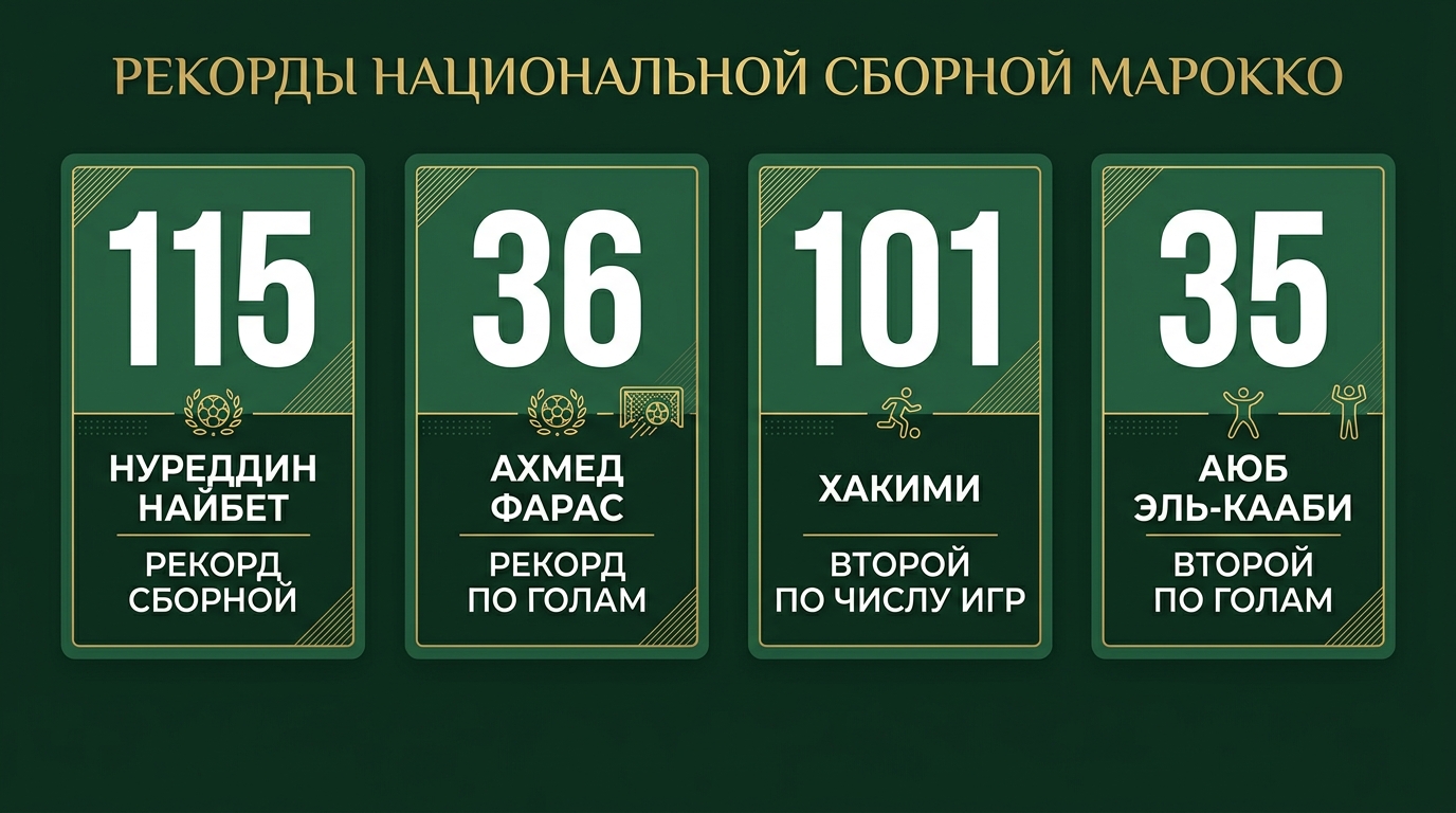 Инфографика: Известные футболисты Марокко: кто прославил сборную от Бенбарека до Ха