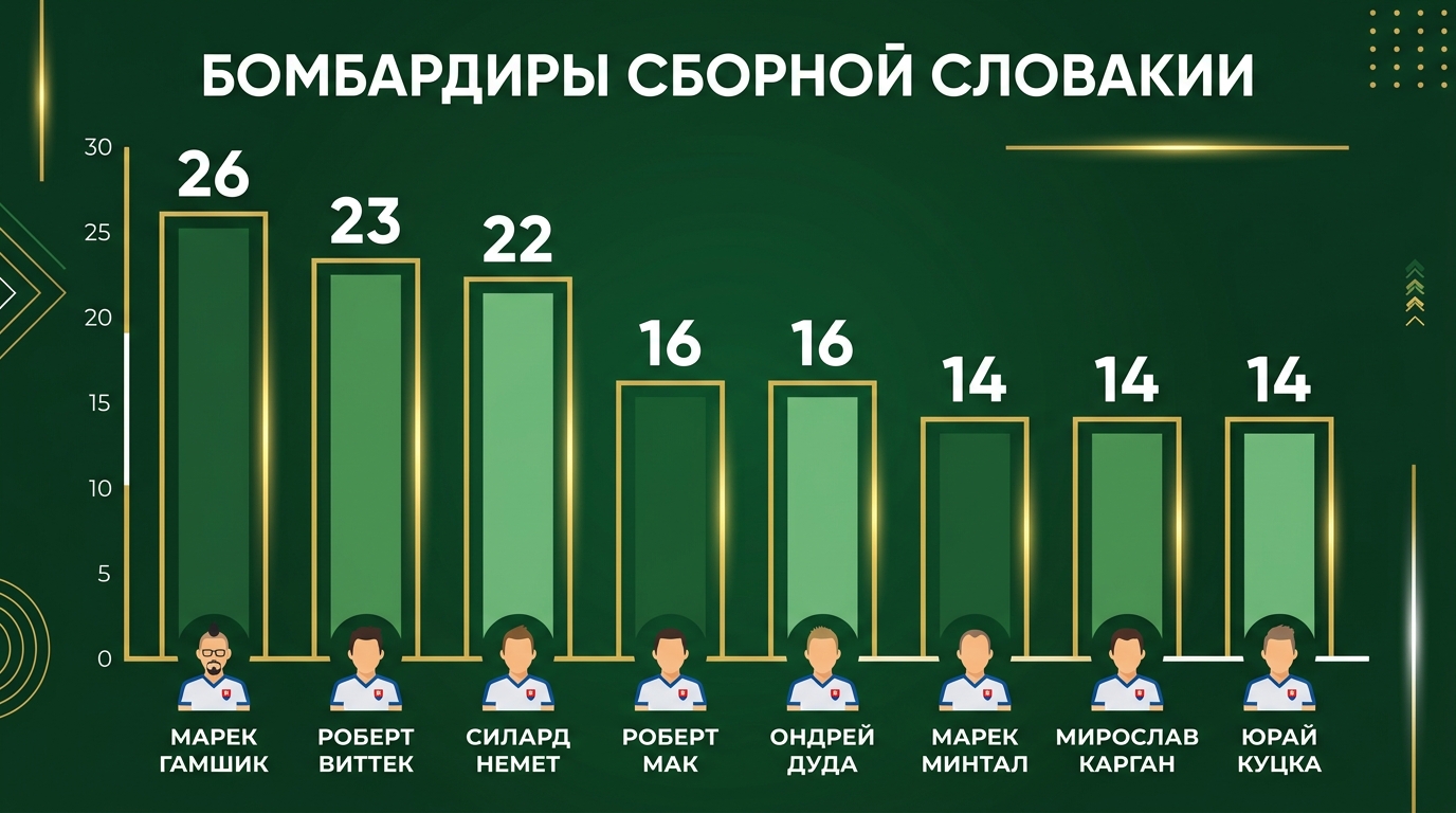 Инфографика: Известные словацкие футболисты: топ-15 за всю историю