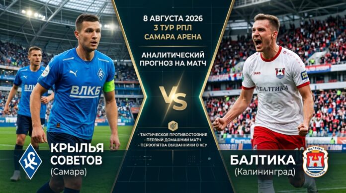 Крылья Советов – Балтика: прогноз и ставка на матч РПЛ 08.08.2026