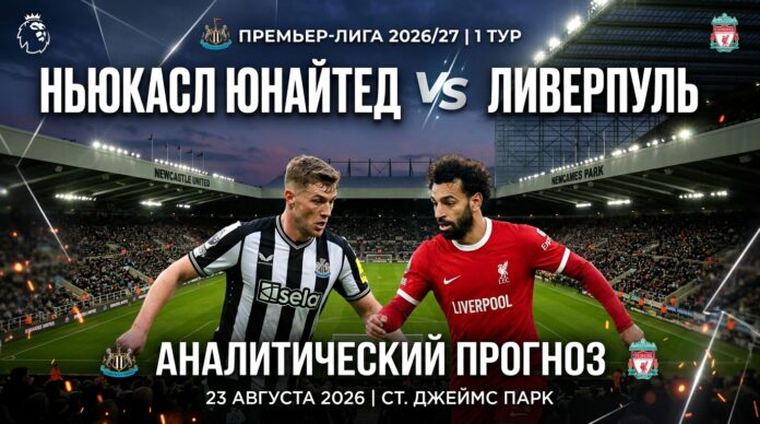 Ньюкасл – Ливерпуль: прогноз и ставка на матч АПЛ 23.08.2026