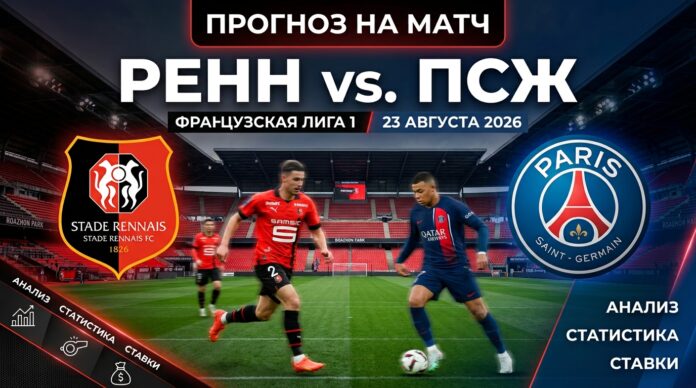 Ренн – ПСЖ: прогноз и ставка на матч Лиги 1 23 августа 2026