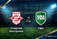 Спартак Кострома – Уфа: прогноз и ставка на матч Лиги PARI 17.08.2026
